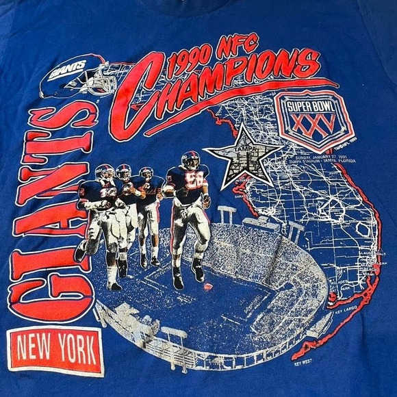 Vintage 90s New York Giants Tee Shirt - Picture 2 of 5